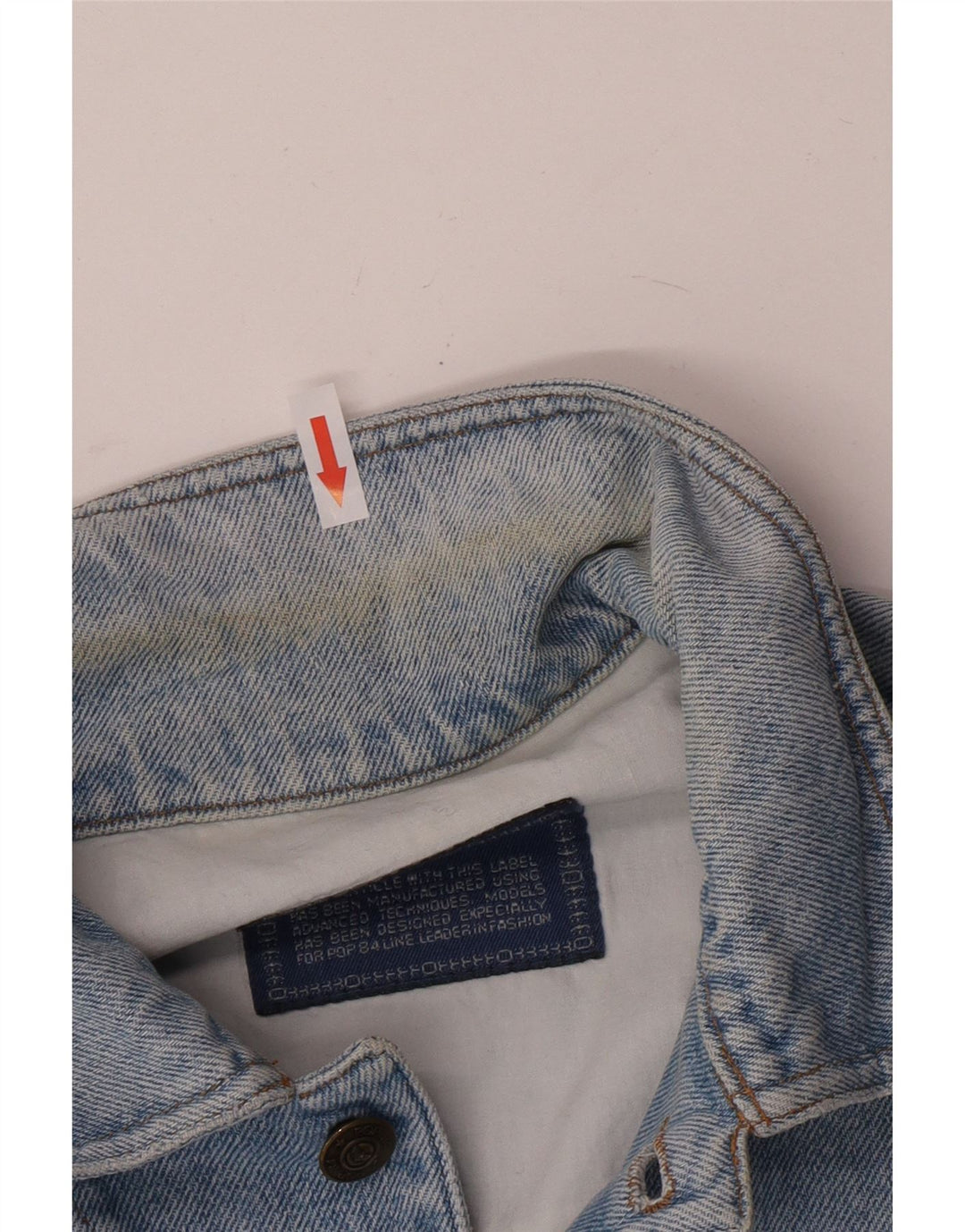 POP 84 Mens Denim Jacket UK 40 Large Blue