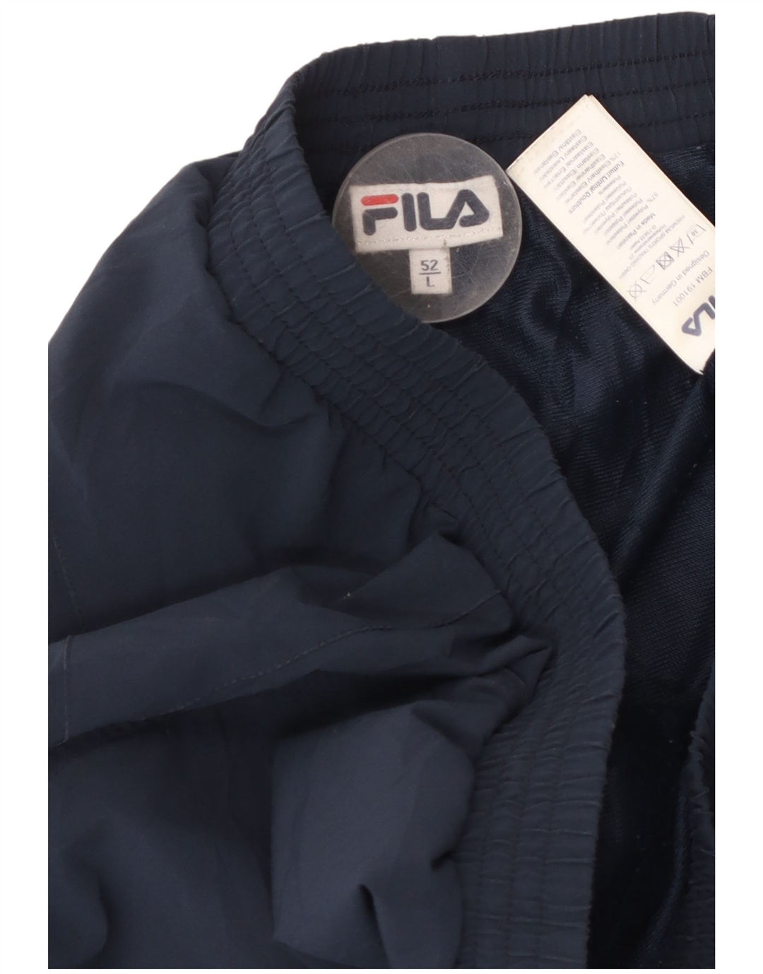 FILA Mens Tracksuit Trousers Large Navy Blue Polyester