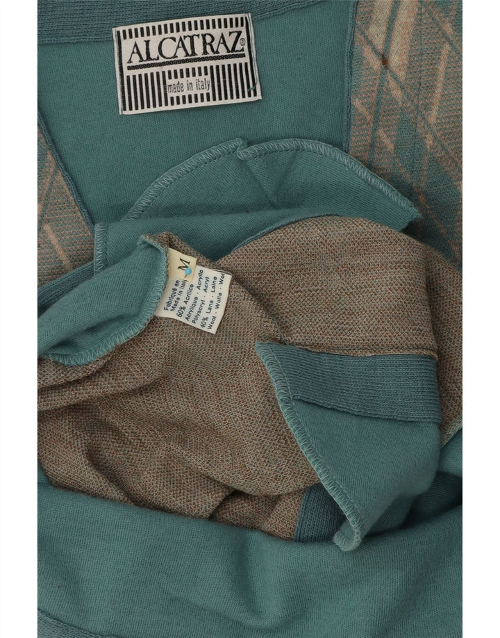 Alcatraz Mens Waistcoat Medium Blue Argyle/Diamond Acrylic