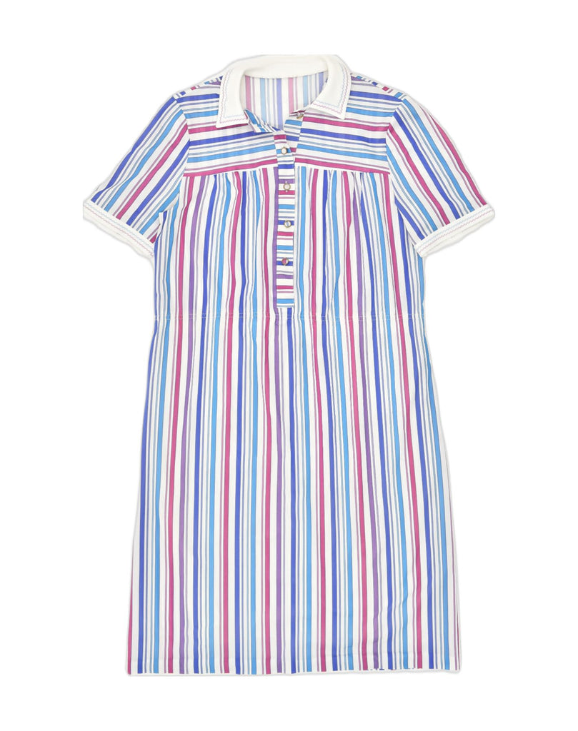 VINTAGE Womens Shirt Dress UK 14 Medium Multicoloured Striped | Vintage Vintage | Thrift | Second-Hand Vintage | Used Clothing | Messina Hembry 