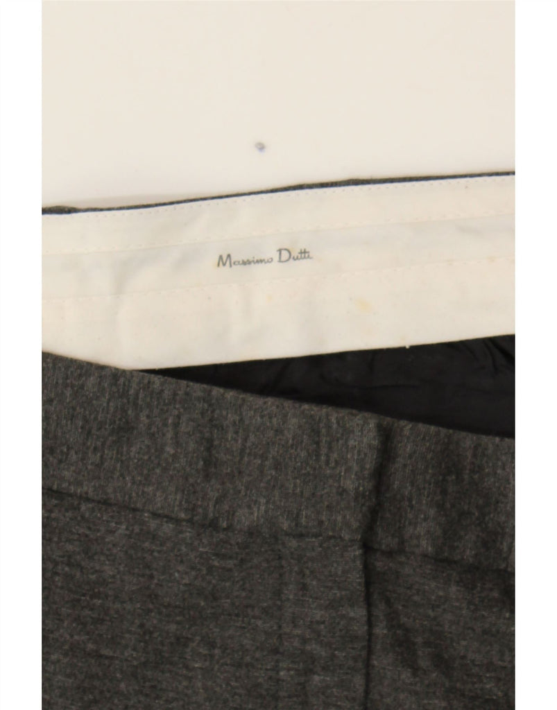 MASSIMO DUTTI Womens Slim Chino Trousers EU 42 Large W32 L30 Grey Viscose Vintage Massimo Dutti and Second-Hand Massimo Dutti from Messina Hembry 