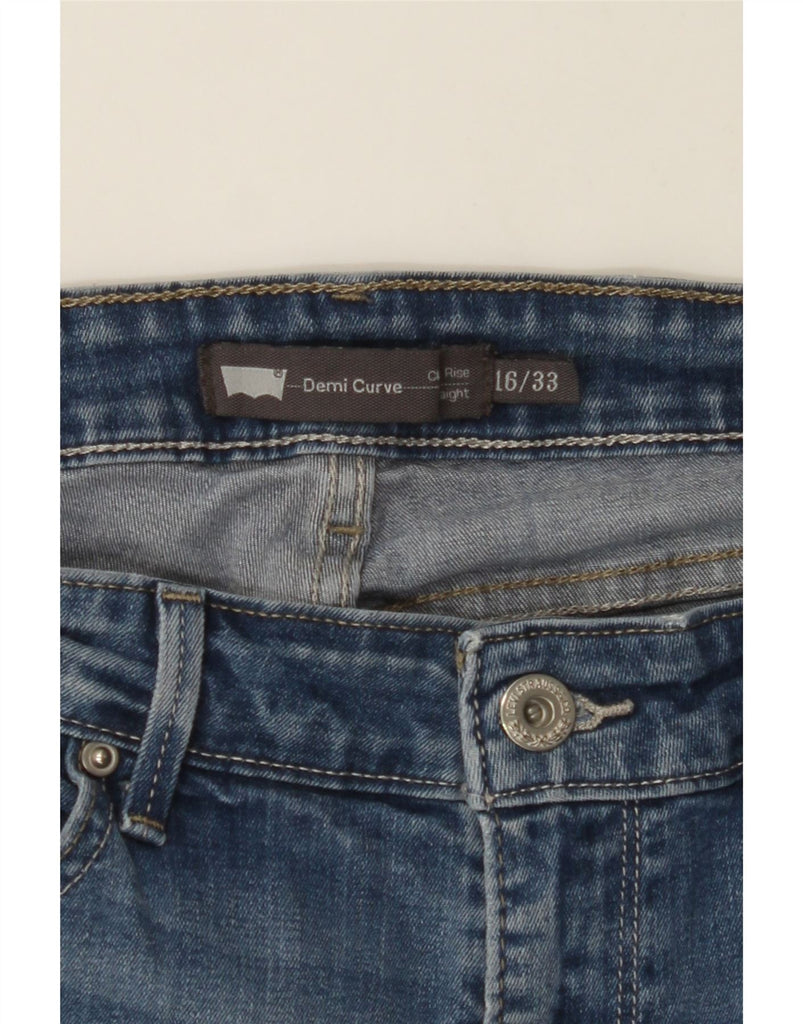 LEVI'S Womens Demi Curve Straight Jeans US 16 2XL W34 L33 Navy Blue Vintage Levi's and Second-Hand Levi's from Messina Hembry 