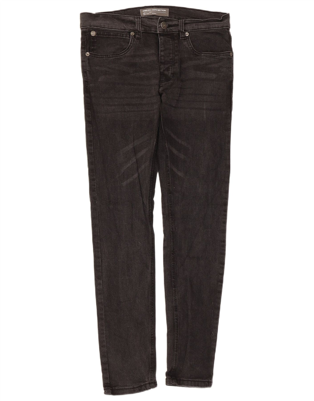 French Connection Mens Skinny Jeans W32 L32 Black Cotton