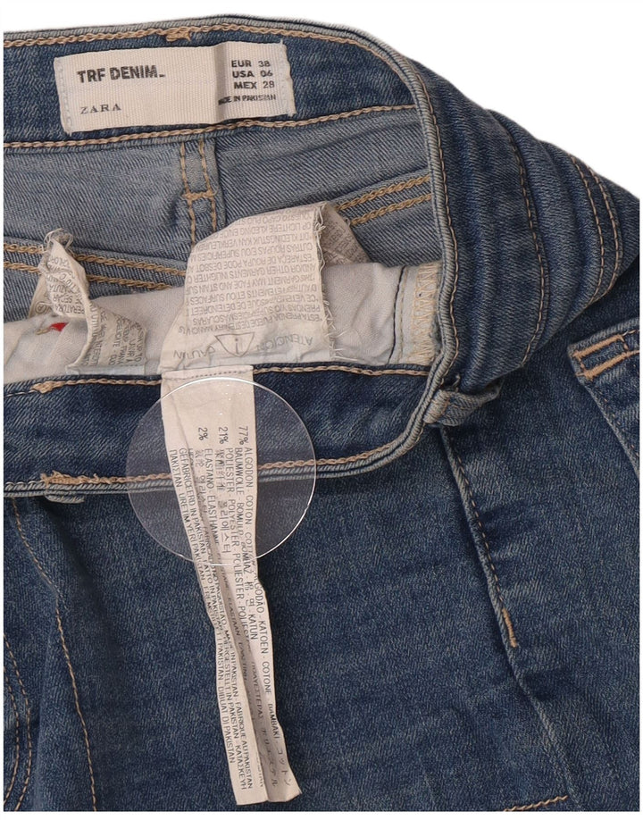 Zara Womens Denim Shorts EU 38 Small W28  Blue Cotton