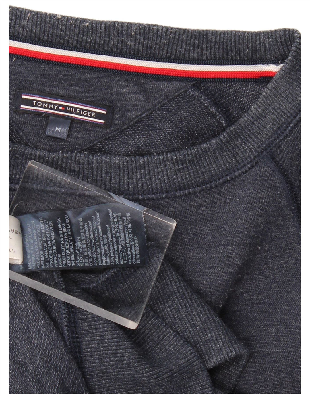 Tommy Hilfiger Mens Regular Fit Sweatshirt Jumper Medium Navy Blue Cotton