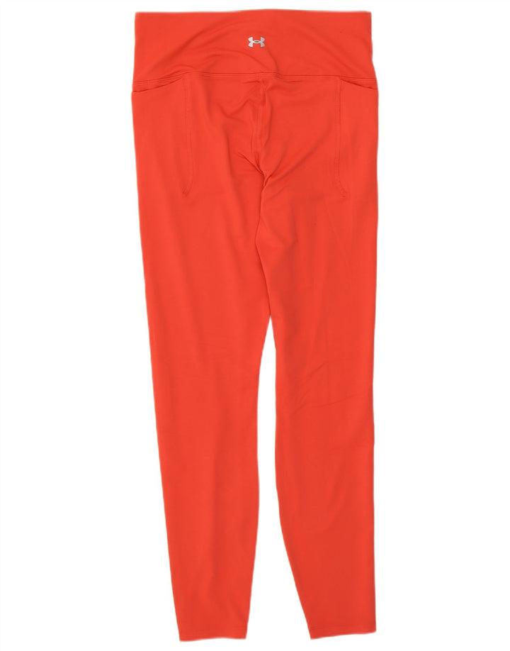 Under Armour Womens Leggings UK 14 Medium Orange