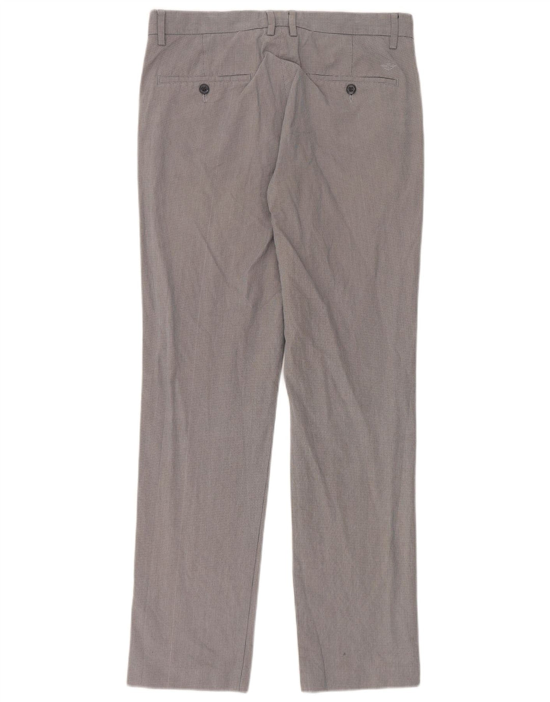 Dockers Mens Straight Suit Trousers W32 L34 Grey Check Cotton