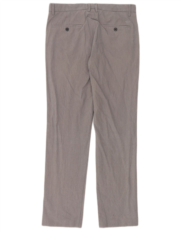 Dockers Mens Straight Suit Trousers W32 L34 Grey Check Cotton