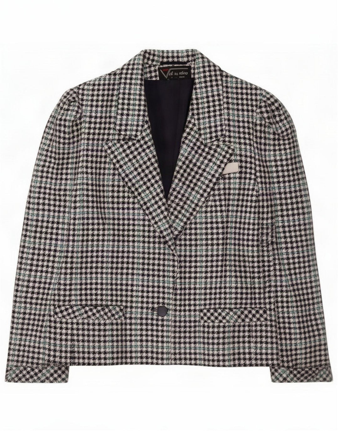 Vintage Womens Blazer Jacket IT 34 XS Multicoloured Houndstooth Classic