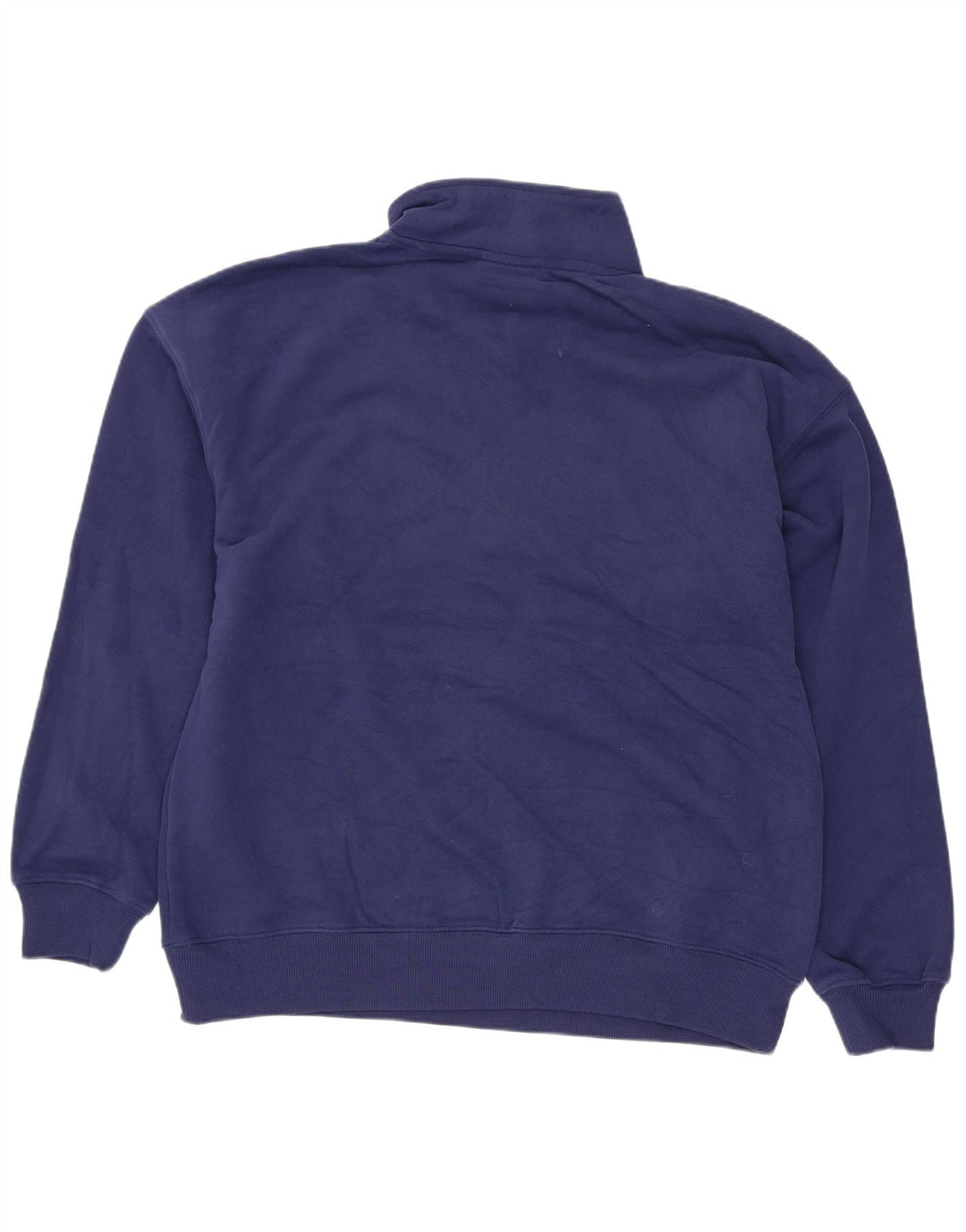 Champion Womens Oversized Zip Neck Sweatshirt Jumper UK 10 Small Navy Blue