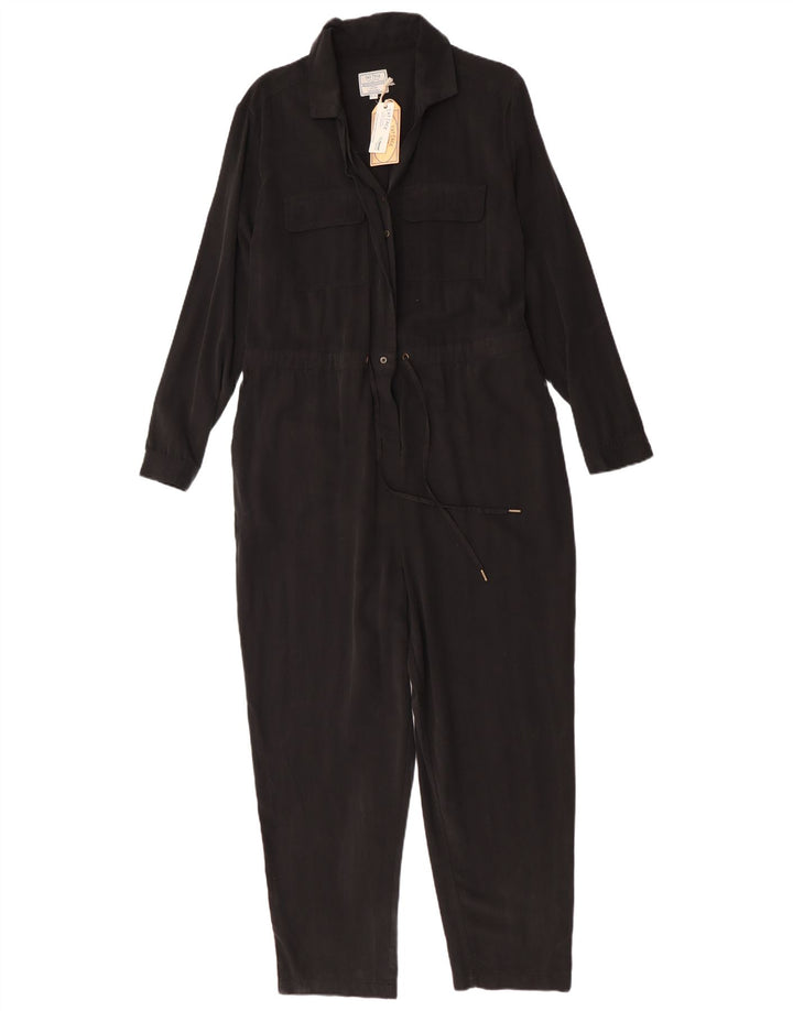 Fat Face Womens Jumpsuit UK 16 Large Black Lyocell