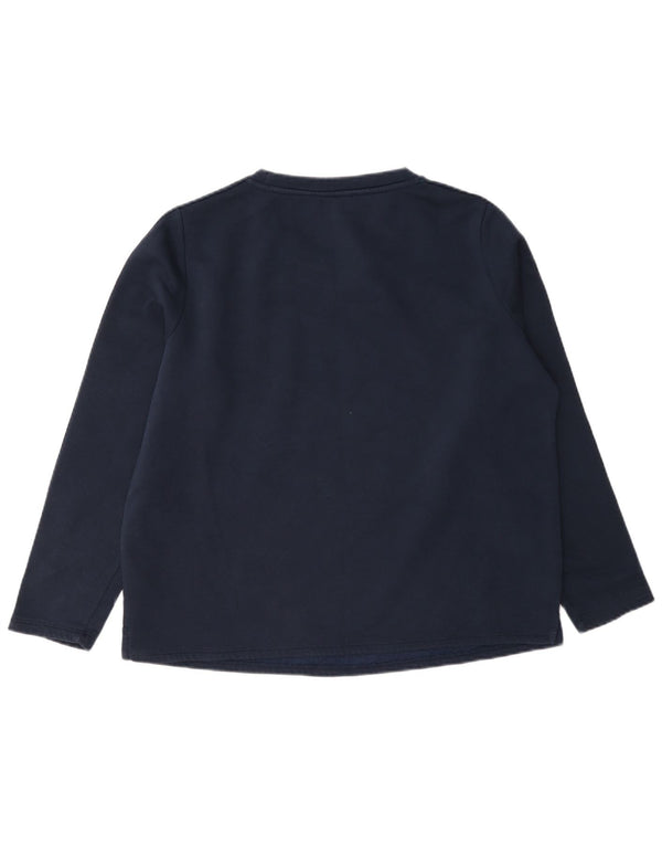 Marks & Spencer Womens Sweatshirt Jumper UK 12 Medium Navy Blue Cotton