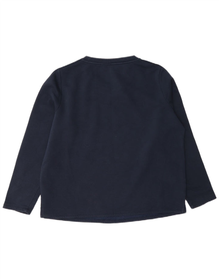 Marks & Spencer Womens Sweatshirt Jumper UK 12 Medium Navy Blue Cotton