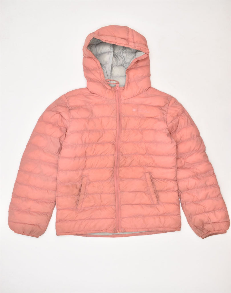 MOUNTAIN WAREHOUSE Girls Hooded Padded Jacket 9-10 Years Orange Nylon | Vintage | Thrift | Second-Hand | Used Clothing | Messina Hembry 