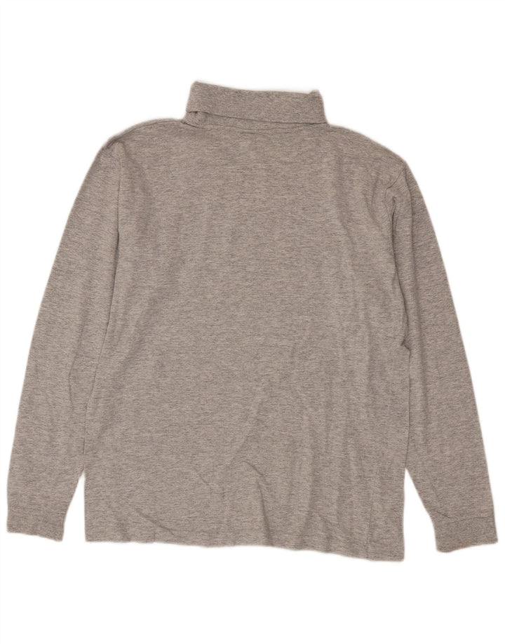 Wrangler Mens Roll Neck Top Long Sleeve Medium Grey Cotton