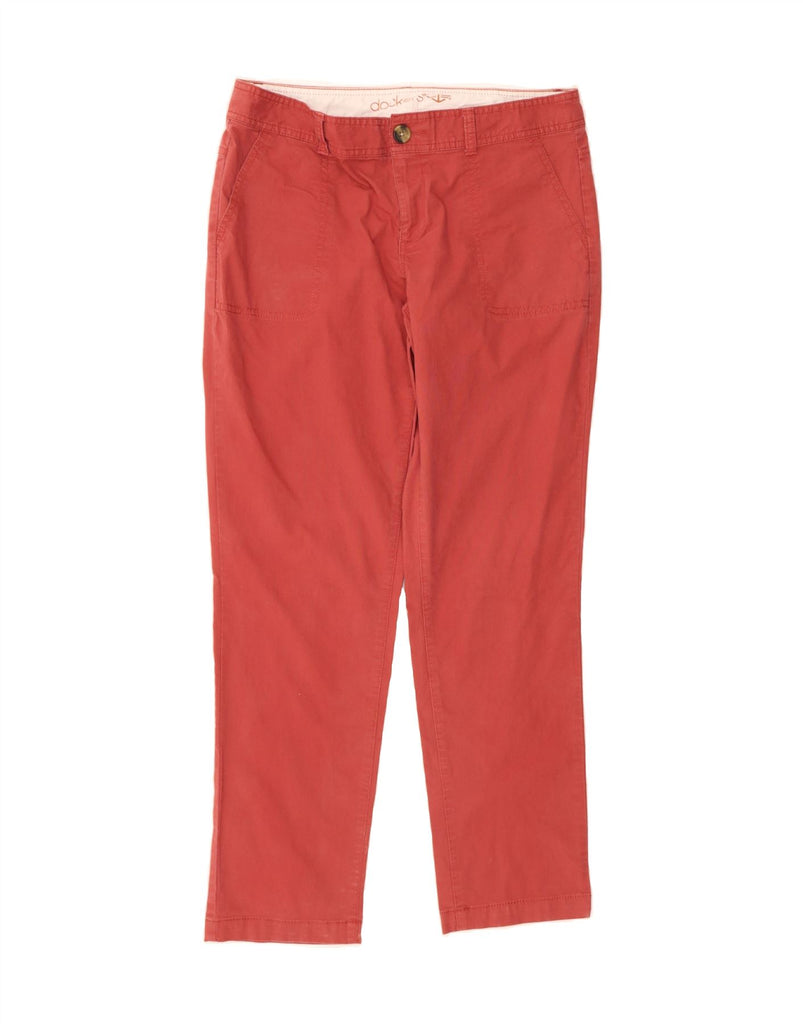 DOCKERS Womens Straight Chino Trousers US 10 Large W32 L30 Red Cotton Vintage Dockers and Second-Hand Dockers from Messina Hembry 