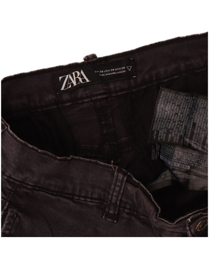 Zara Mens Cargo Slim Jeans EU 38 Small W30 L30 Grey Cotton