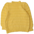 Vintage Womens Turtle Neck Jumper Sweater UK 14 Large Yellow