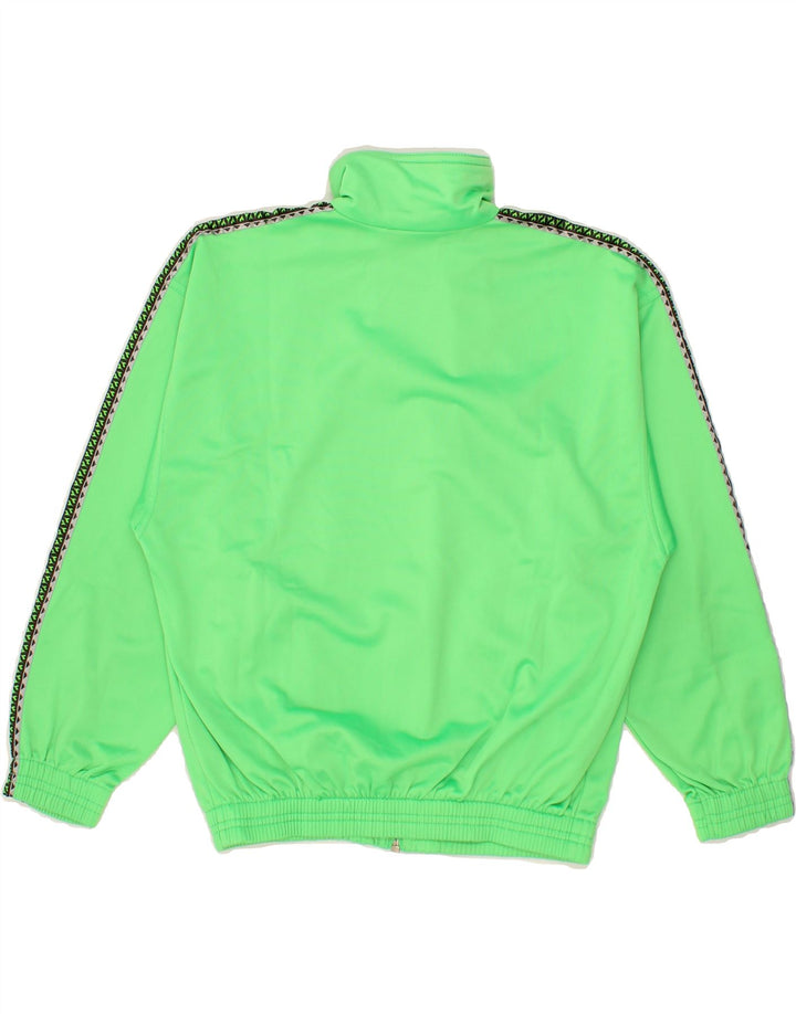 DIADORA Boys Graphic Tracksuit Top Jacket 9-10 Years Green Polyester Vintage Diadora and Second-Hand Diadora from Messina Hembry 