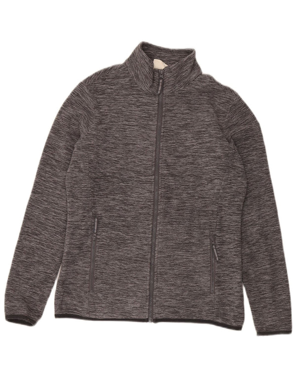 Mountain Warehouse Womens Oversized Fleece Jacket UK 10 Small Grey Flecked