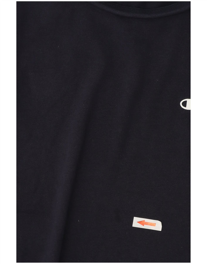 Champion Mens T-Shirt Top Medium Navy Blue