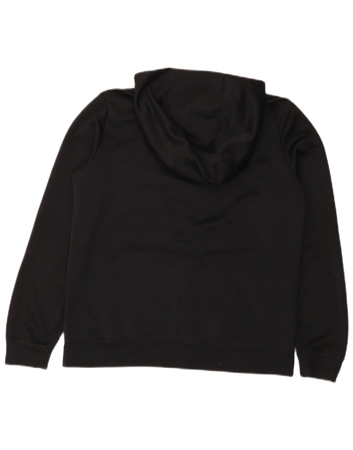 Nike Boys Zip Hoodie Sweater 13-14 Years XL Black Polyester