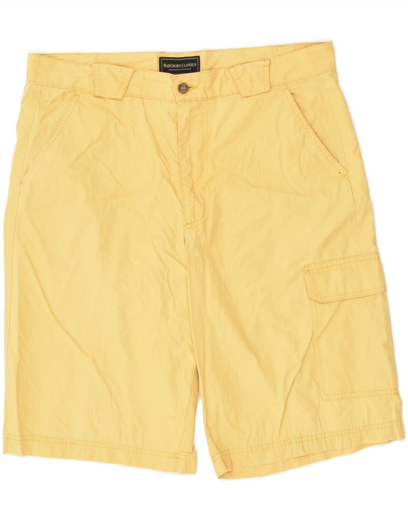 MARLBORO CLASSICS Mens Cargo Shorts W32 Medium Yellow Cotton | Vintage Marlboro Classics | Thrift | Second-Hand Marlboro Classics | Used Clothing | Messina Hembry 