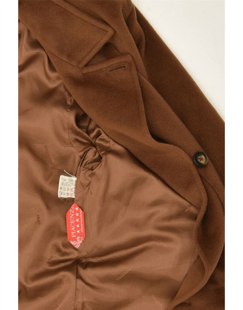 MAX MARA Womens Double Breasted Coat UK 14 Large Brown Wool | Vintage Max Mara | Thrift | Second-Hand Max Mara | Used Clothing | Messina Hembry 