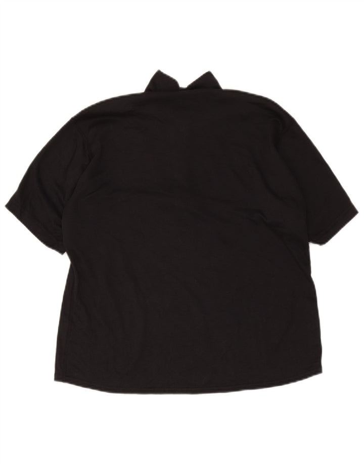 Patagonia Womens Zip Neck T-Shirt Top UK 14 Medium Black Polyester