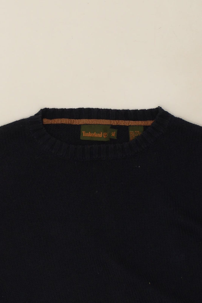 TIMBERLAND Mens Crew Neck Jumper Sweater XL Navy Blue Cotton | Vintage Timberland | Thrift | Second-Hand Timberland | Used Clothing | Messina Hembry 