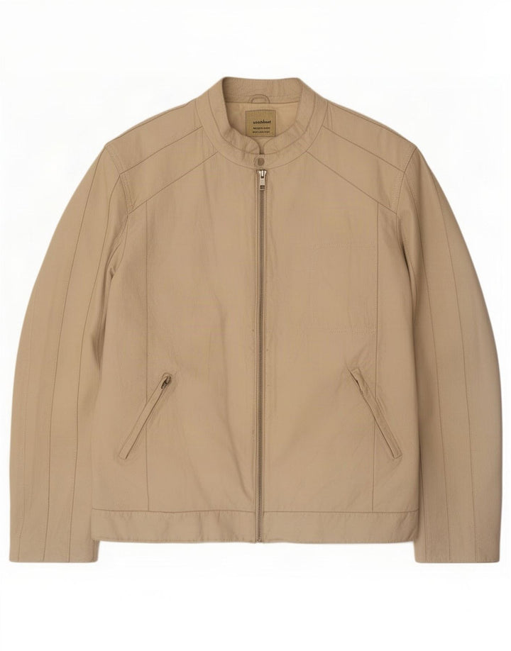 Conbipel Womens Leather Jacket IT 54 XL Beige