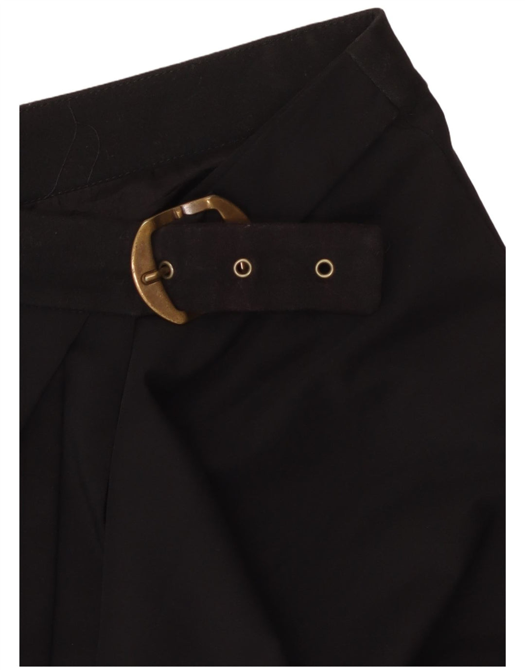 ANGELA MELE Womens Wrap Skirt IT 44 Medium W30 Black Wool