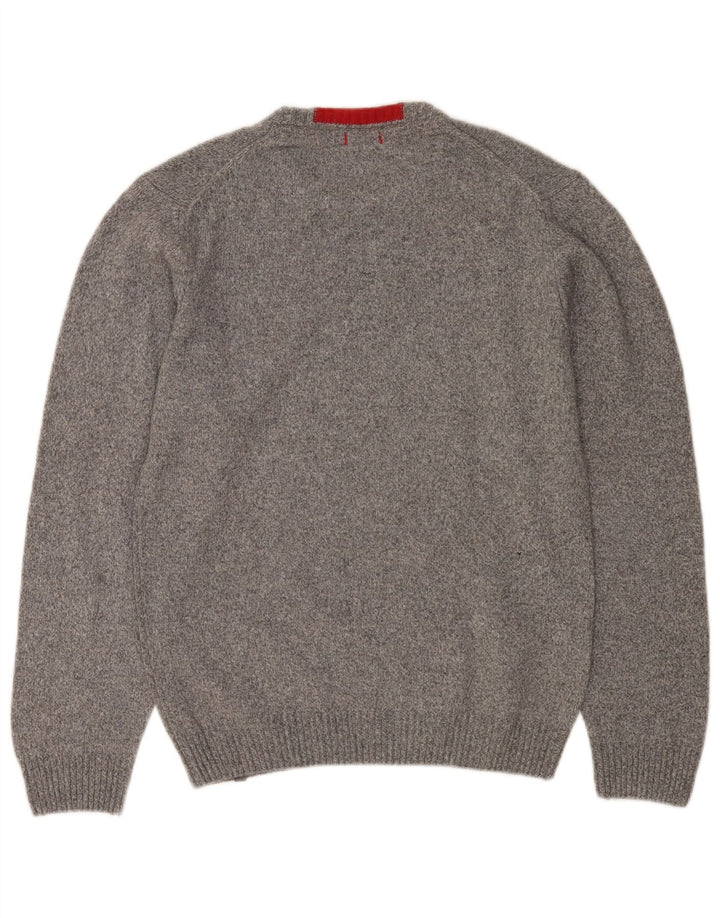 Slam Mens Crew Neck Jumper Sweater 2XL Grey Flecked Wool