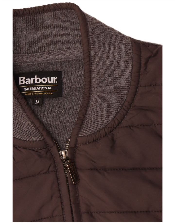 Barbour Mens Cardigan Sweater Medium Grey Cotton