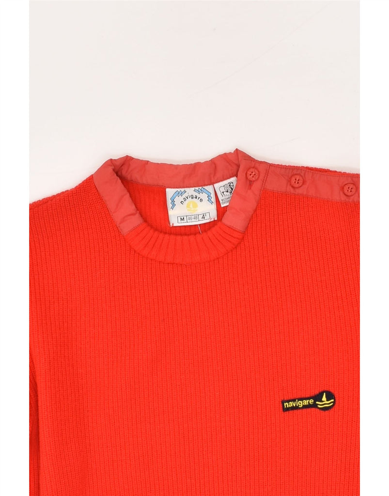 NAVIGARE Mens Crew Neck Jumper Sweater Medium Red | Vintage Navigare | Thrift | Second-Hand Navigare | Used Clothing | Messina Hembry 