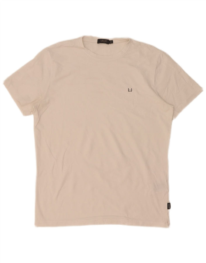 Liu Jo Mens T-Shirt Top Medium White Cotton