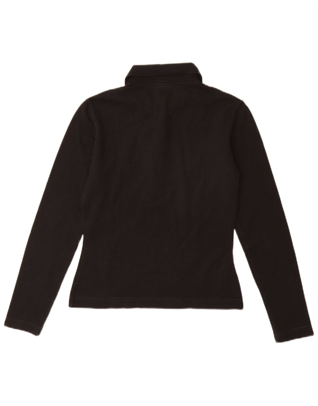 Lacoste Womens Long Sleeve Polo Shirt Size 40 Medium Black Cotton