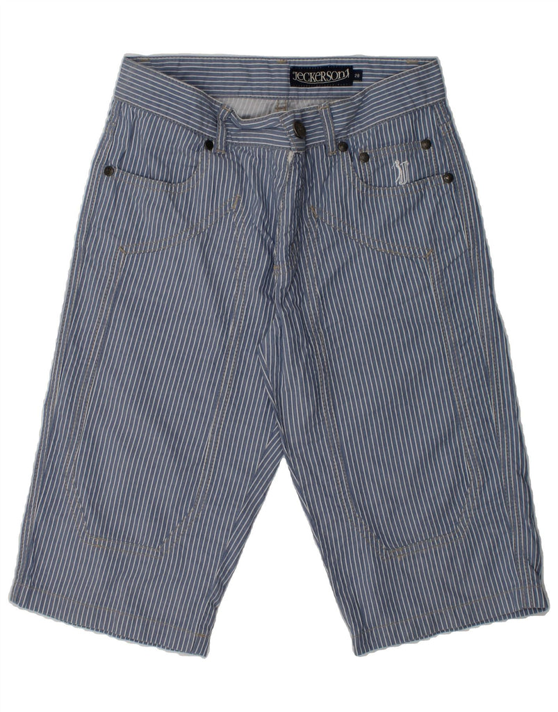 JECKERSON Boys Casual Shorts 15-16 Years W28  Blue Pinstripe Cotton | Vintage Jeckerson | Thrift | Second-Hand Jeckerson | Used Clothing | Messina Hembry 