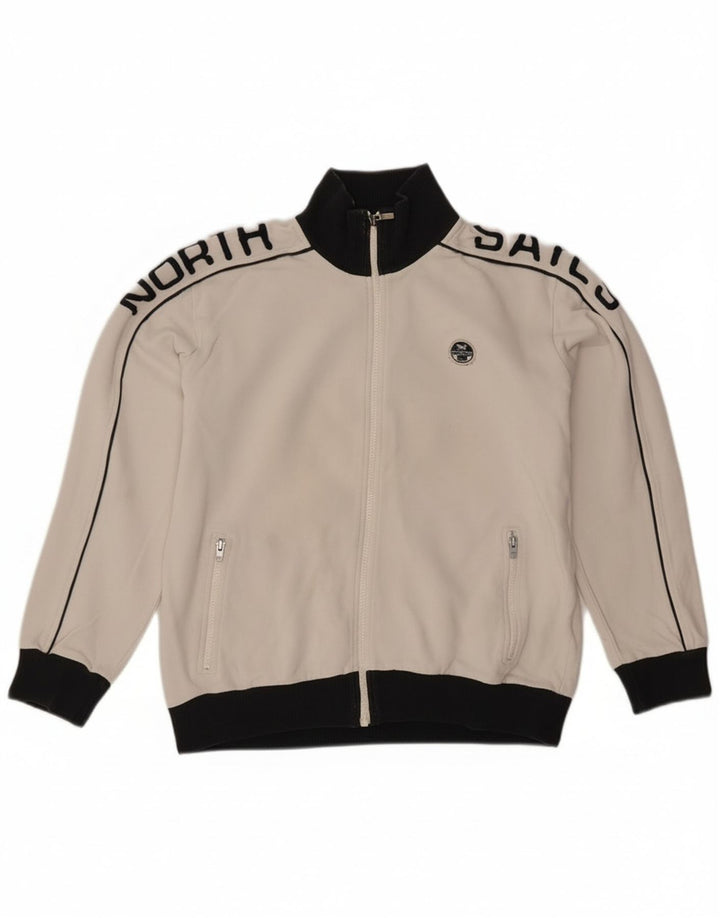 North Sails Girls Tracksuit Top Jacket 11-12 Years White Colourblock