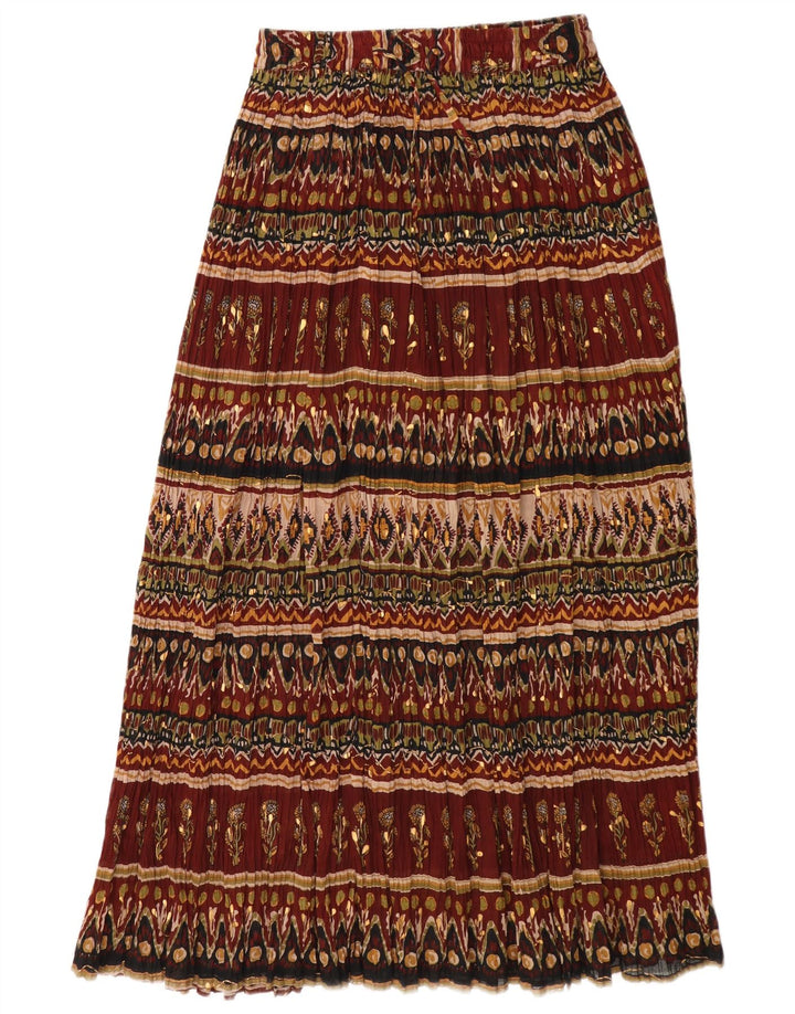 Broadway Womens Maxi Skirt Medium W28 Burgundy Floral