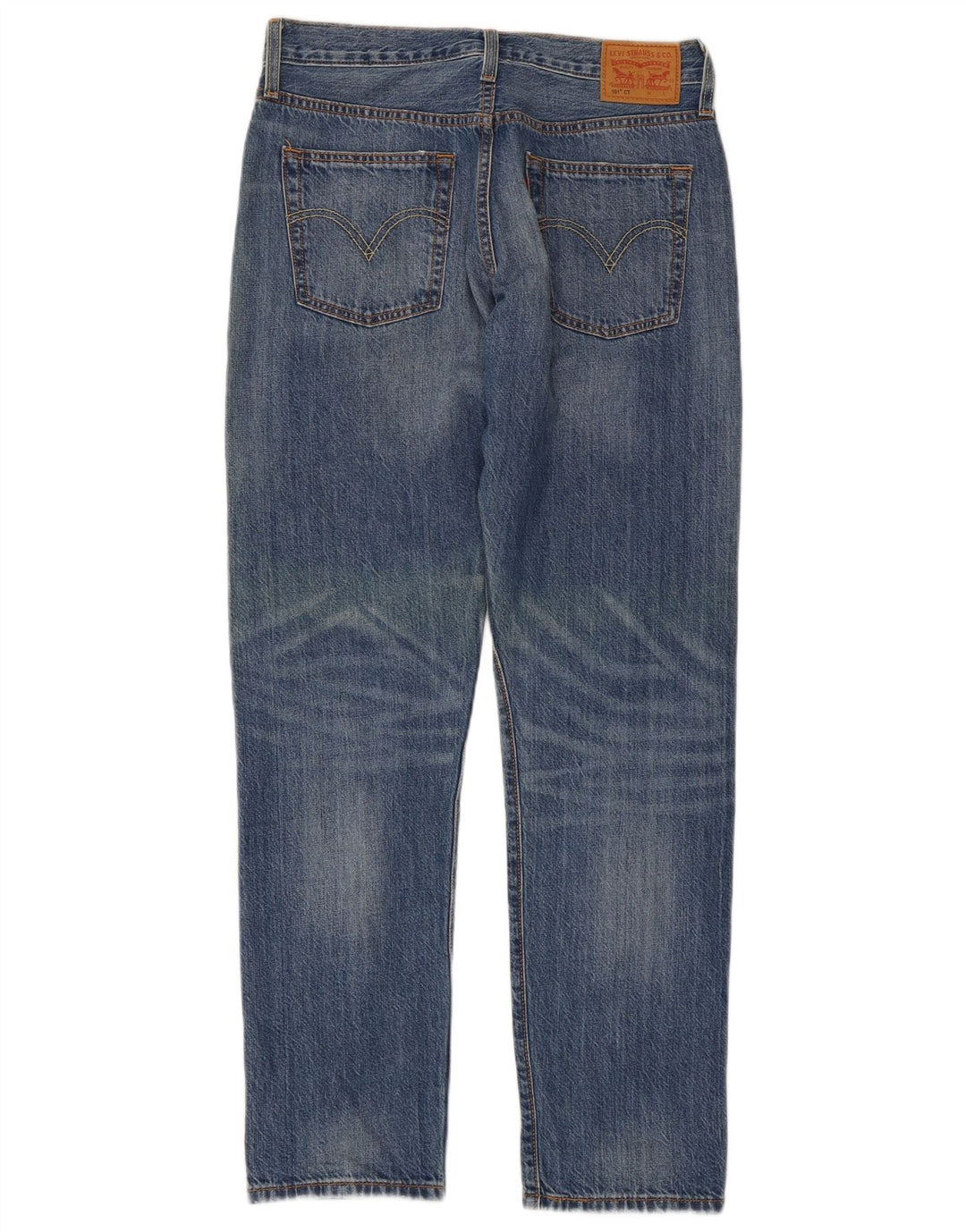 Levi's Womens 501 CT Distressed Straight Jeans W26 L30 Blue Cotton