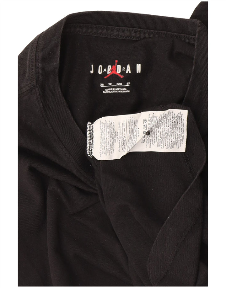 Jordan Mens Tall T-Shirt Top XS Black Cotton