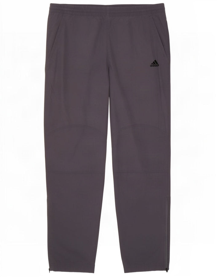 Adidas Mens Tracksuit Trousers Small Grey Polyester