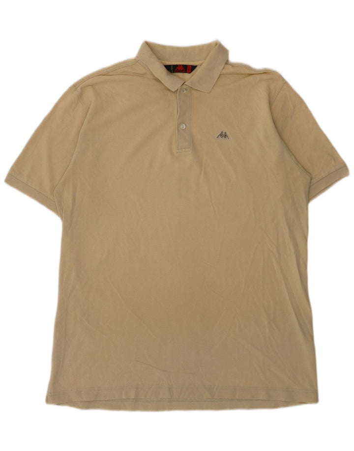 Kappa Mens Polo Shirt Large Yellow Cotton