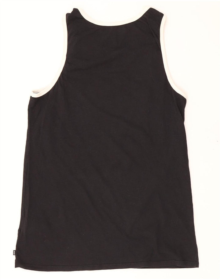 NIKE Mens Graphic Vest Top Small Black Cotton