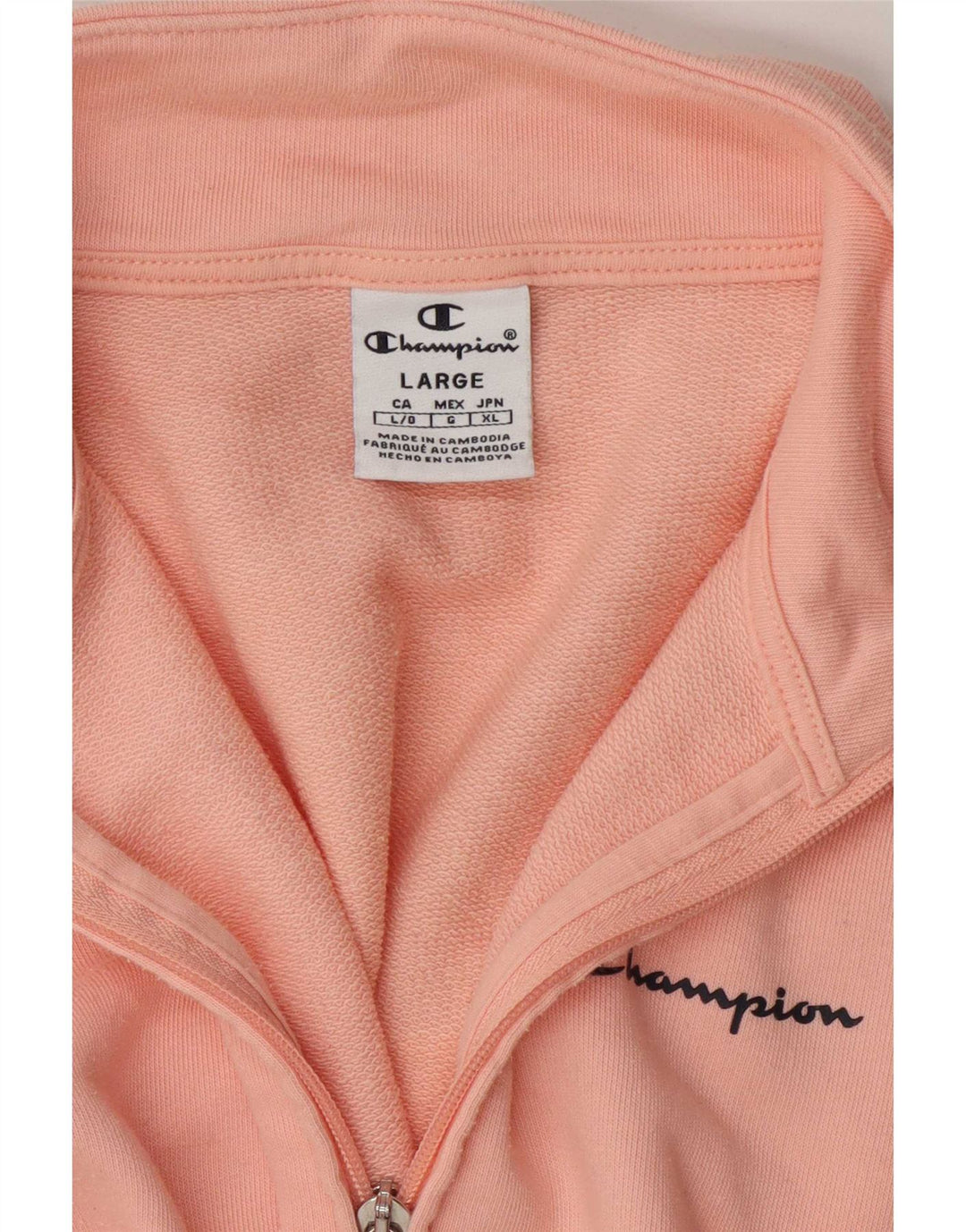Champion Womens Tracksuit Top Jacket UK 16 Large Pink
