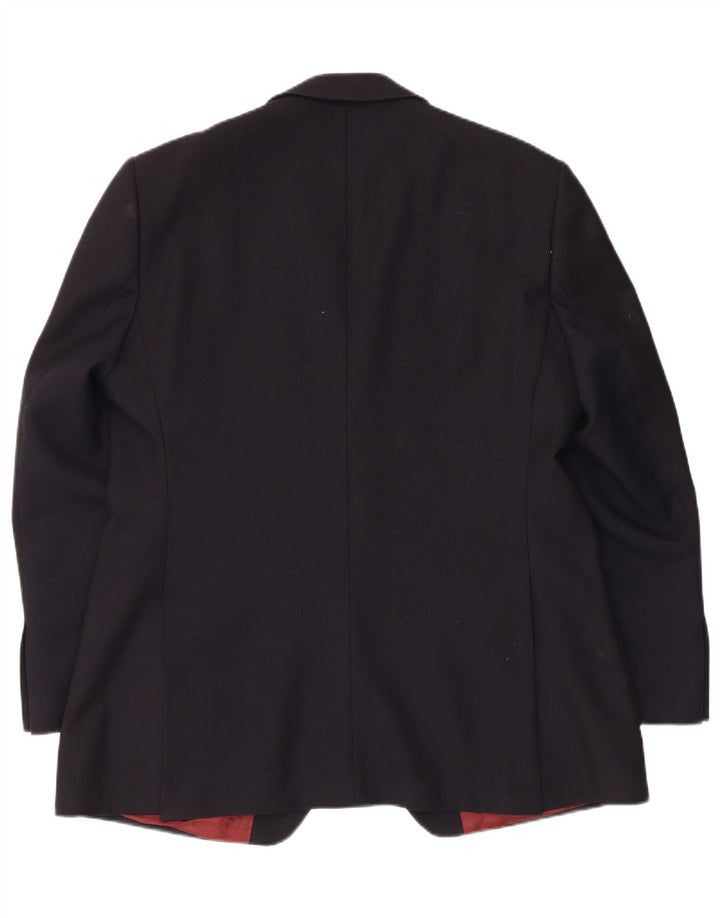 Magee Mens 2 Button Blazer Jacket UK 44 Large Navy Blue Wool