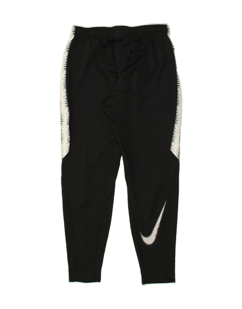 NIKE Womens Graphic Tracksuit Trousers UK 10 Small Black Colourblock | Vintage Nike | Thrift | Second-Hand Nike | Used Clothing | Messina Hembry 