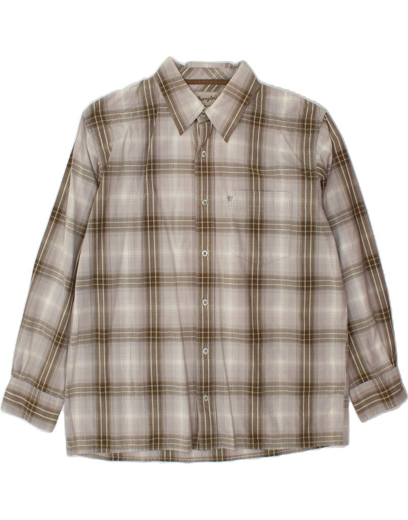 WRANGLER Mens Shirt Small Grey Check Cotton Vintage Wrangler and Second-Hand Wrangler from Messina Hembry 