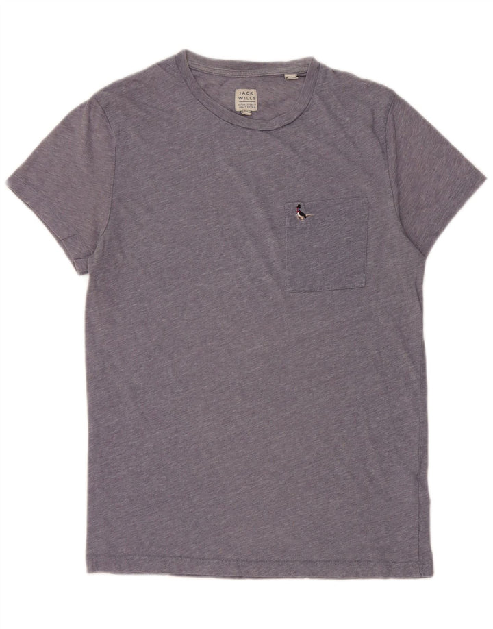 Jack Wills Mens T-Shirt Top Small Blue Flecked Cotton